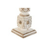 Candleholder Home ESPRIT White Natural Metal Mango wood 13 x 13 x 33 cm