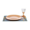 Flat Plate Golden Glass Ø 27 cm (6 Units)