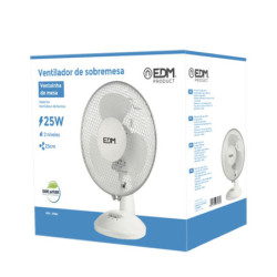 Table Fan EDM White 25 W Ø 23 x 36 cm