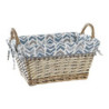 Basket DKD Home Decor Polyester wicker 40 x 30 x 20 cm