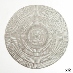 Place mat Quid Habitat Spiral Silver 38 cm (Pack 12x)