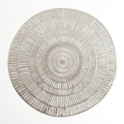 Place mat Quid Habitat Spiral Silver 38 cm (Pack 12x)