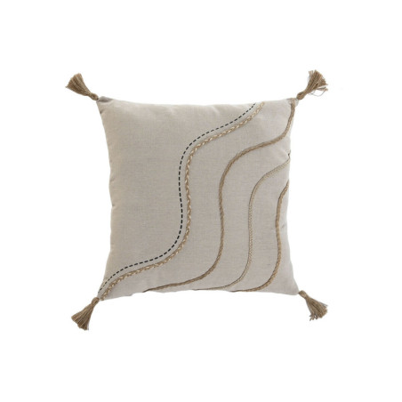 Cushion Home ESPRIT Beige Natural Boho 45 x 45 cm