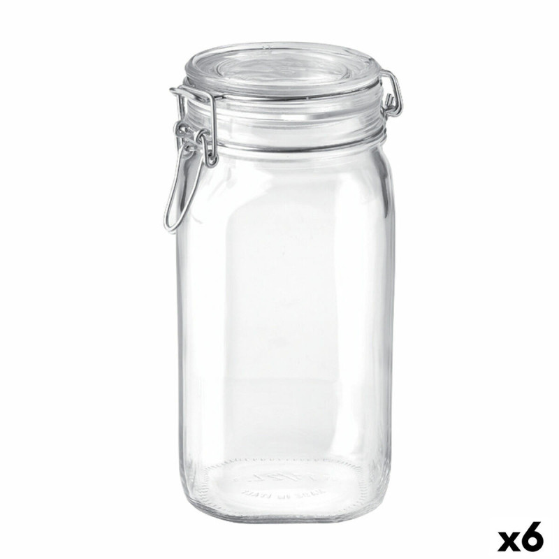 Food Preservation Container Bormioli Rocco fido Transparent Glass (1,5 L) (6 Units)