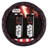 Steering Wheel Cover + Cushion Pads for Seat Belt Star Wars Darth Vader Universal Black 3 Pieces