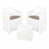 Table Set with 2 Armchairs IPAE Progarden Luna sluc06bg White Garden (3 Pieces)