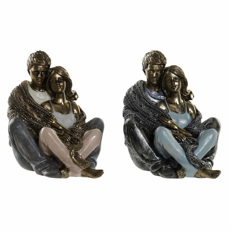 Decorative Figure DKD Home Decor Copper Modern Pair 12 x 10,5 x 12 cm (2 Units)