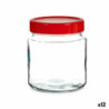 Tin Red Transparent Glass polypropylene (1 L) (12 Units)