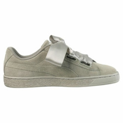 Sports Trainers for Women Puma Suede Heart Pebble Grey