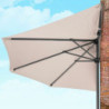 Sunshade 240 x 125 x 250 cm Taupe Aluminium