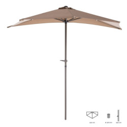 Sunshade 240 x 125 x 250 cm Taupe Aluminium