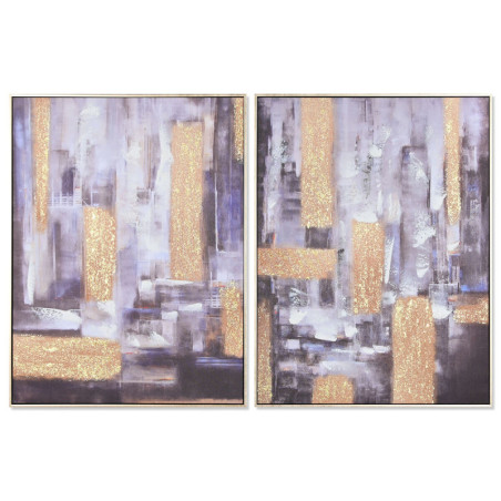 Painting Home ESPRIT Abstract Modern 62 x 4,5 x 82 cm (2 Units)