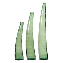 Vase Green Glass 20 x 20 x 120 cm