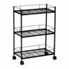 Vegetable trolley Andrea House cc72095 3 Shelves Black Metal