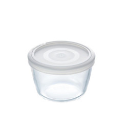 Round Lunch Box with Lid Pyrex Cook&freeze 600 ml 12 x 12 x 9 cm Transparent Glass Silicone (8 Units)