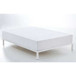 Fitted bottom sheet Alexandra House Living White 150 x 200 cm