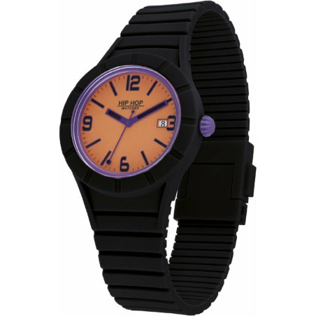 Men's Watch Hip Hop HWU1082 Black Orange