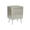 Nightstand Home ESPRIT Silver Metal MDF Wood 46 x 39 x 63 cm