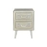 Nightstand Home ESPRIT Silver Metal MDF Wood 46 x 39 x 63 cm