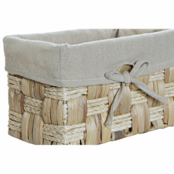 Basket set DKD Home Decor Natural Natural Fibre Boho 40 x 30 x 20 cm 3 Pieces