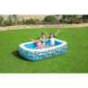 Inflatable Paddling Pool for Children Bestway Floral 229 x 152 x 56 cm Blue