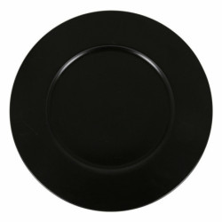 Underplate Inde Neat Black Porcelain Ø 32 cm (6 Units)