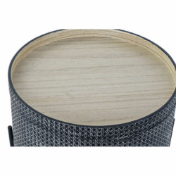 Side table DKD Home Decor Silver Black Metal MDF (45 x 45 x 39 cm)