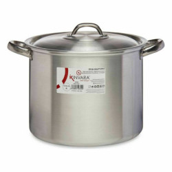 Casserole with Lid Ø 24 cm Silver Aluminium (6 Units)