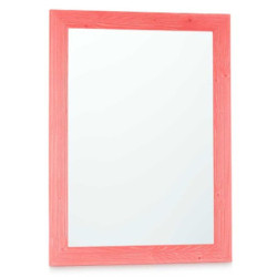 Wall mirror 60 x 80 cm MDF Wood Pink (2 Units)