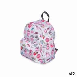 School Bag Rainbow Multicolour 28 x 12 x 22 cm (12 Units)