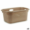 Laundry Basket Beige Plastic 25 L 42,5 x 25,5 x 63,5 cm (12 Units)