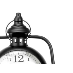 Table clock Lamp Black Metal 17 x 25 x 11,3 cm (4 Units)