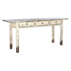 Console Home ESPRIT White Brown Elm wood 172 x 40 x 85 cm