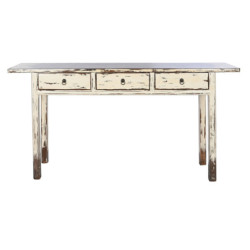 Console Home ESPRIT White Brown Elm wood 172 x 40 x 85 cm