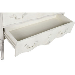 Chest of drawers DKD Home Decor Cream Mango wood MDF Wood Romantic 123 x 50 x 80 cm