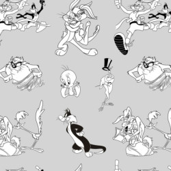 Nordic cover Looney Tunes Looney BN White black 260 x 240 cm