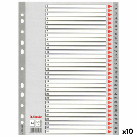 Seperators Esselte 1-31 Numbered Grey A4 31 Sheets (10Units)