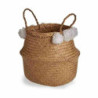 Decorative basket White Natural Rushes 25 L 30 x 35,5 x 31 cm (8 Units)