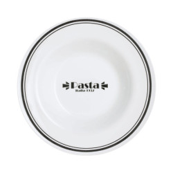 Pasta Dish Luminarc Friends Time Bistro White/Black Glass 28,5 cm (12 Units)