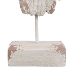 Sculpture White Resin Manganese oxide 22 x 10 x 62 cm