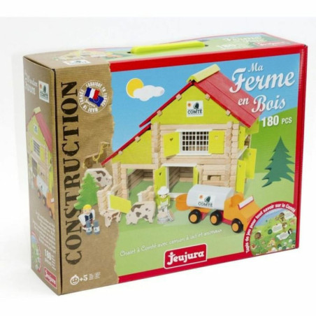 Playset Jeujura My Wooden Farm 180 Pieces