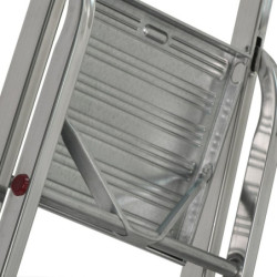 5-step folding ladder Krause 729 Silver Stainless steel Aluminium