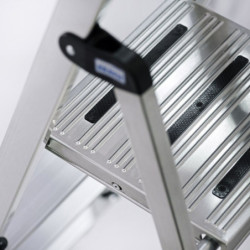 5-step folding ladder Krause 729 Silver Stainless steel Aluminium