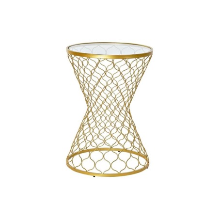 Side table DKD Home Decor Crystal Golden Metal (46 x 46 x 65 cm)