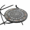 Garden chair DKD Home Decor Ceramic Black Ironwork (42 x 50 x 90 cm)