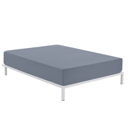 Fitted bottom sheet Alexandra House Living Steel Grey 90 x 200 cm