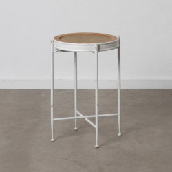 Side table 40 x 40 x 62 cm Metal White