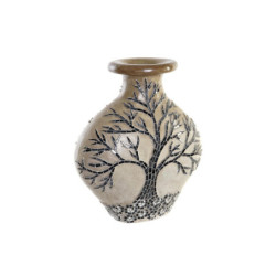 Vase DKD Home Decor Tree Crystal Black Beige Terracotta (30 x 15 x 33,5 cm)