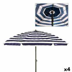 Sunshade Aktive Blue/White Metal 240 x 222 x 240 cm (4 Units)