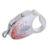 Dog Lead Flexi Glam Splash 3 m White S